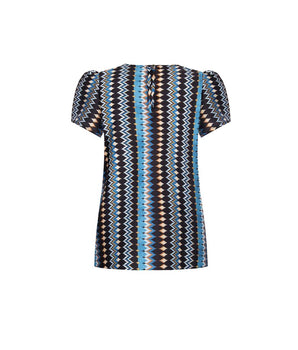 Rinascimento Turquoise Polyester Blouse