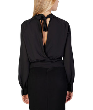 Sandro Ferrone Black Polyester Blouse