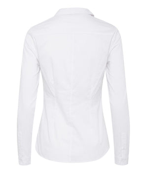 ICHI White Cotton Blouse