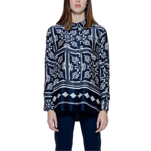 Camisa de viscosa azul Street One