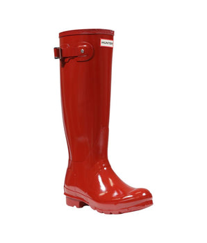 Hunter Red Recycled Polyester Ankle Boots