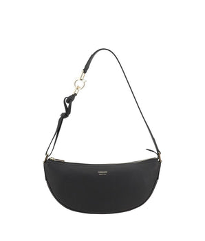 Ferragamo Black Calf Leather Bos Taurus Shoulder Bag