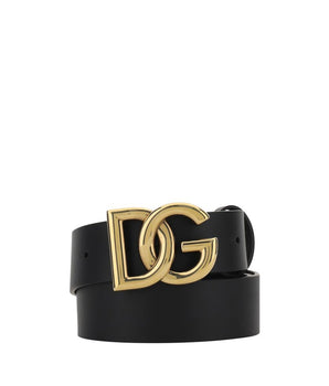 Dolce & Gabbana Black Calf Leather Bos Taurus Regular Belt