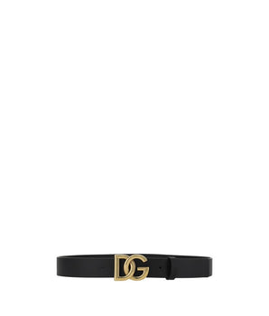 Dolce & Gabbana Black Calf Leather Bos Taurus Regular Belt
