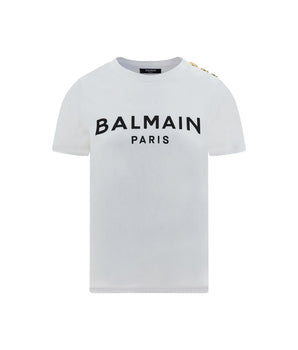 Balmain White Cotton T-Shirt