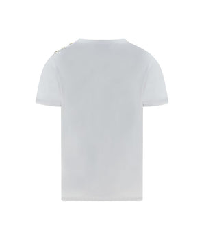 Balmain White Cotton T-Shirt