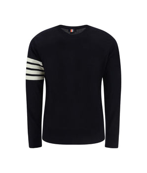 Thom Browne Blue Fleece Wool Sweatshirt