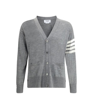 Thom Browne grey wool cardigan
