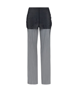 Exilia Black Polyester Casual Pants