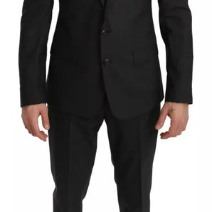 Dolce & Gabbana Gray Wool Slim Fit 2 Piece MARTINI Suit