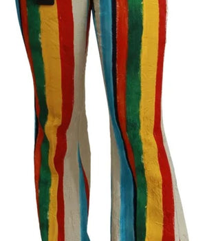 Dolce &amp; Gabbana Multicolor Flared Riga Pittorica Pants
