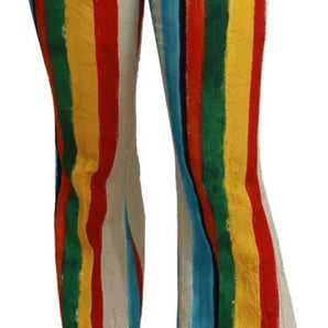 Dolce & Gabbana Multicolor Flared Riga Pittorica Pants