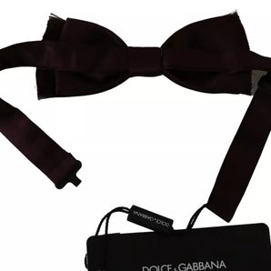 Dolce & Gabbana Bordeaux Red Silk Solid Classic Bowtie