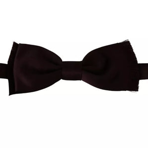 Dolce & Gabbana Bordeaux Red Silk Solid Classic Bowtie