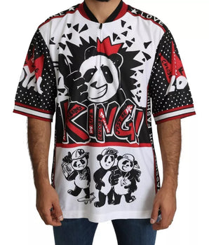 Dolce &amp; Gabbana White King Panda Polyester T-shirt Top