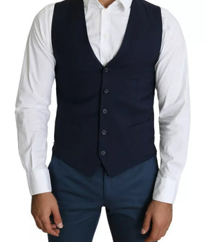 Chaleco de vestir formal azul marino para hombre de Dolce &amp; Gabbana