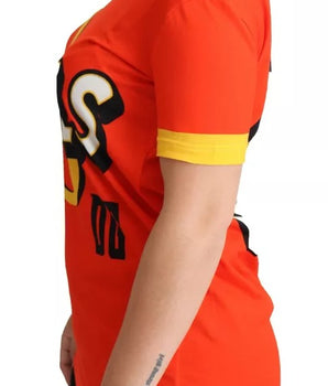 Dolce &amp; Gabbana Orange Royals Print Round Neck T-shirt
