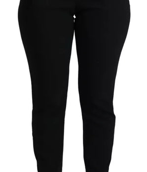 Dolce &amp; Gabbana Black Virgin Wool Stretch Skinny Pants