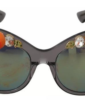 Dolce &amp; Gabbana DG4283B Acetate Crystals Orange Applique Sunglasses