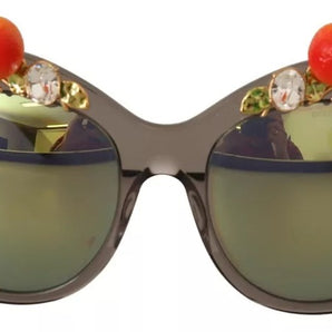 Dolce & Gabbana DG4283B Acetate Crystals Orange Applique Sunglasses