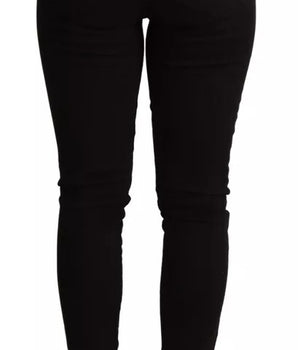 Dolce &amp; Gabbana Black Cotton Stretch Skinny Denim Jeans