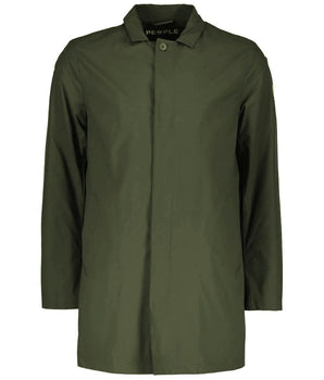 People Of Shibuya Green Recycled Polyester Men Trench Coat