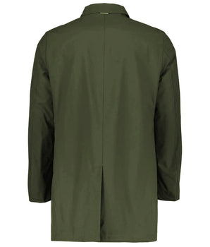 People Of Shibuya Green Recycled Polyester Men Trench Coat