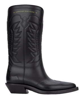 Bota Dior de cuero negro