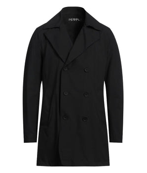 Gabardina de poliéster reciclado negro para hombre de People Of Shibuya