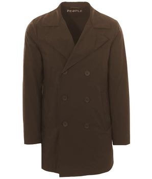 Chaqueta de poliéster reciclado marrón para hombre de People Of Shibuya