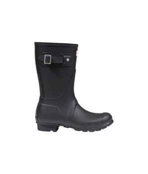 Hunter Black Recycled Polyester Ankle Boots