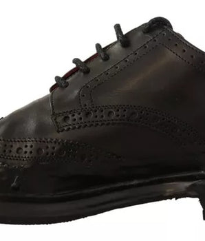 Zapatos Derby con cordones de piel perforada negra de Dolce &amp; Gabbana