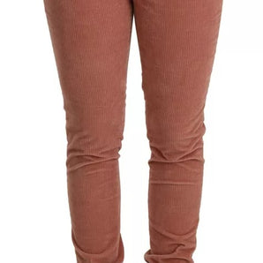 Dolce & Gabbana Pink Cotton Corduroy Skinny Jeans