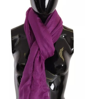 Dolce &amp; Gabbana Purple Solid Cashmere Silk Shawl Wrap Scarf