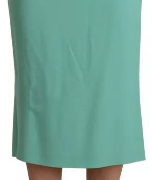 Dolce &amp; Gabbana Mint Green Viscose Pencil Cut Midi Skirt