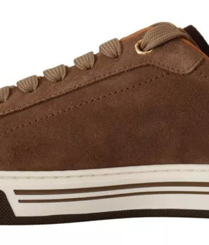Zapatillas bajas con logo de ante marrón de Dolce &amp; Gabbana para hombre
