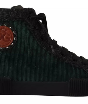 Zapatillas altas de pana verde Dolce &amp; Gabbana para hombre