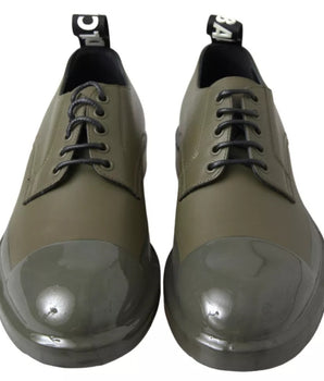 Zapatos de vestir con suela de goma y cuero verde de Dolce &amp; Gabbana