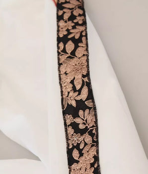 Dolce &amp; Gabbana White Jacquard Cotton Blend Mid Waist Pants