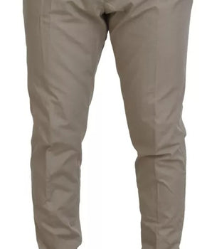 Pantalones formales chinos de algodón beige Dolce &amp; Gabbana para hombre