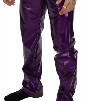 Dolce &amp; Gabbana Pantalones casuales morados brillantes para hombre