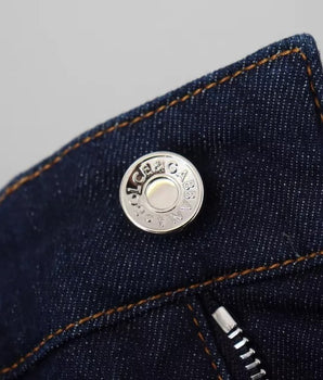 Pantalones cortos de mezclilla azul elásticos con cristales de Dolce &amp; Gabbana