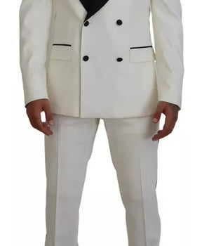 Dolce &amp; Gabbana White Double Breasted 2 Piece SICILIA Suit