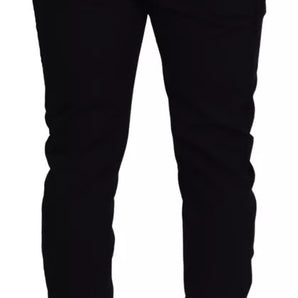 Dolce & Gabbana Black Cotton Blend Jogger Sweatpants Pants