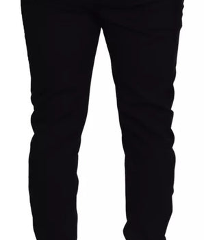 Pantalones deportivos negros de mezcla de algodón de Dolce &amp; Gabbana