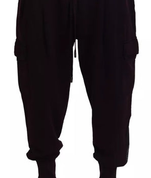 Pantalones deportivos cargo de algodón burdeos de Dolce &amp; Gabbana