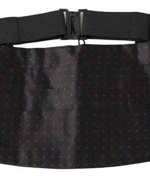 Cinturón de esmoquin con lunares de seda negra de Dolce &amp; Gabbana