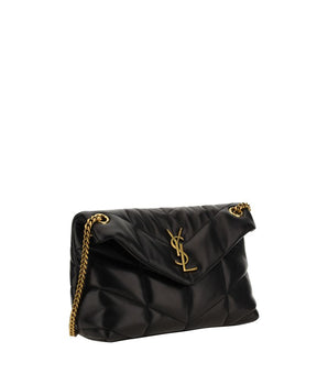 Saint Laurent Black Lamb Ovis Aries Aries Shoulder Bag