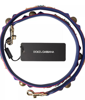 Correa de hombro con tachuelas de piel exótica rosa de Dolce &amp; Gabbana