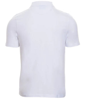 Alpha Studio White Cotton Polo Shirt